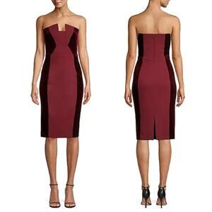 black halo gio mini dress Black Halo Gio Mini Cocktail Dress Strapless